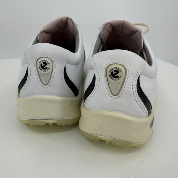 Ecco Women's Golf Shoes with Spikes size 42 EU or 11-11.5 US White Leather/Pink - Picture 13 of 14